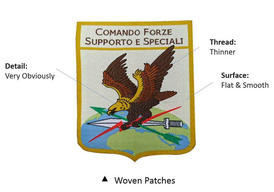 Custom eagle woven patch supplier