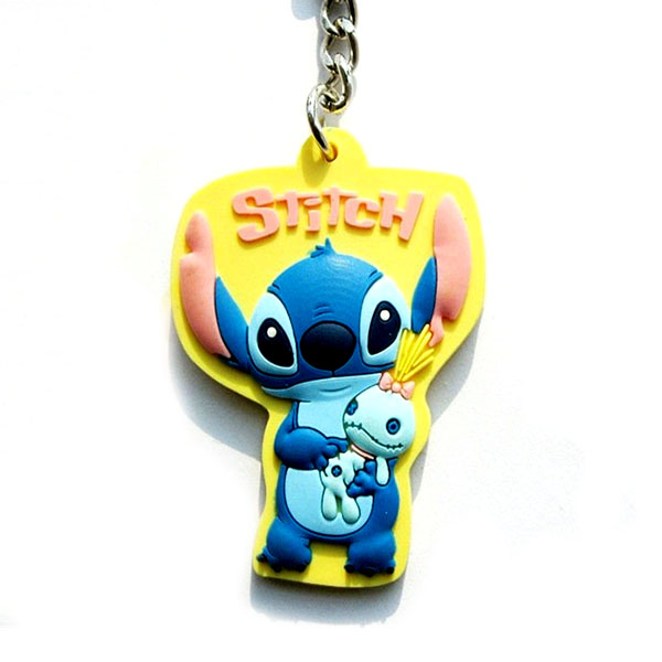 3D PVC Keychains-2 Stitch 3D PVC Keychains