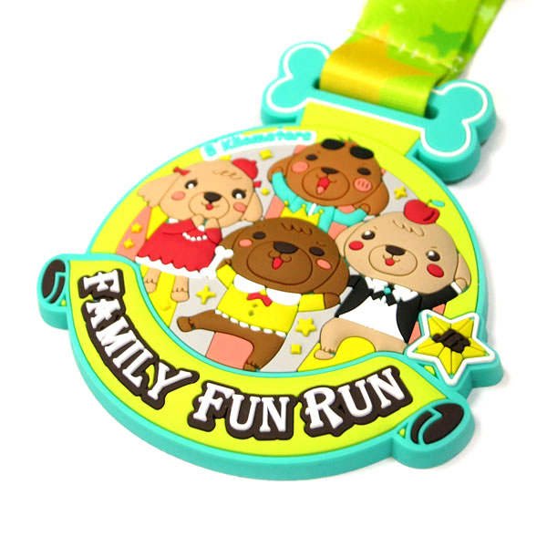 PVC Medals Family fun run PVC Medals