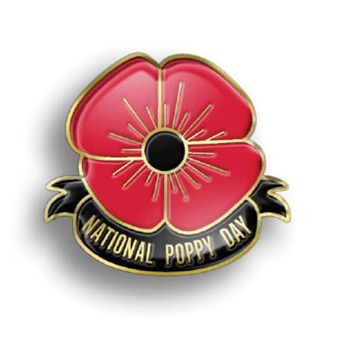 custom-Military Poppy Pins Military Poppy Pins