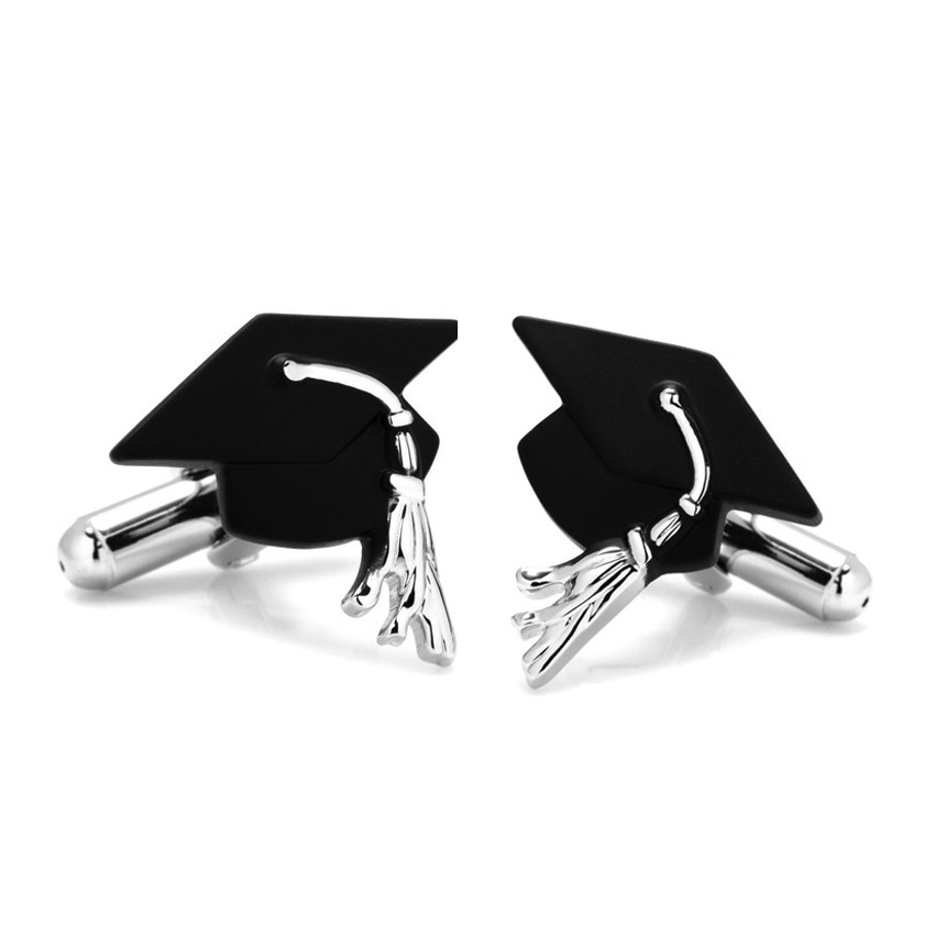 trencher cap cufflink metal cufflinks