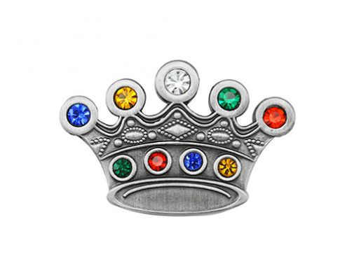 Crown golf ball markers