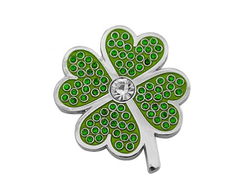 Four leaf clover golf ball marker