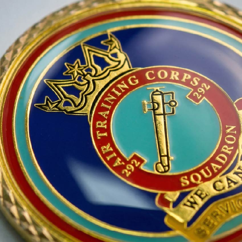 Football-Souvenir-epoxy-coating clear epoxy finish on souvenir coin with glossy protection