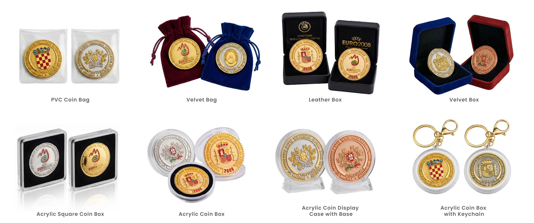souvenir-coin-packaging A collection of custom souvenir coin packaging solutions