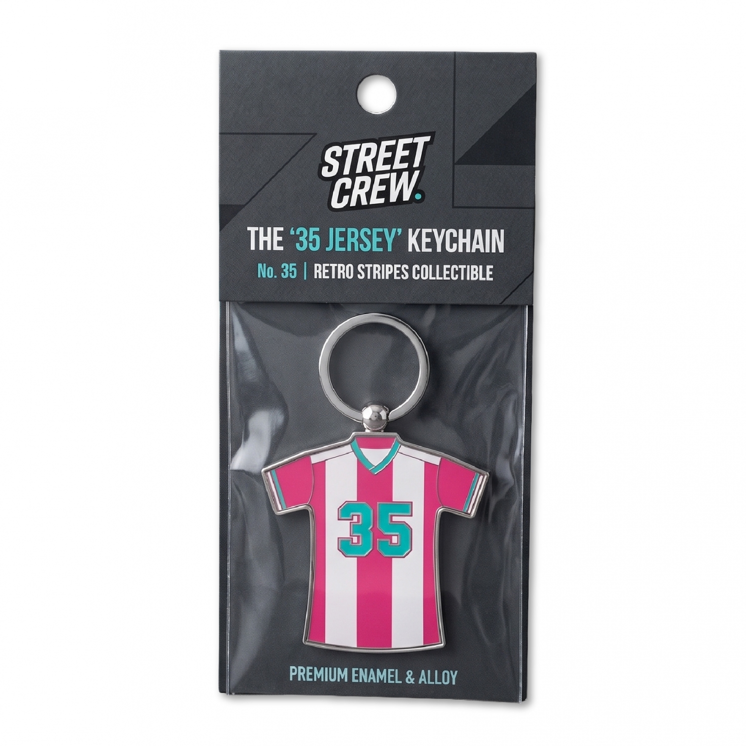 custom-soccer-keychains-jersey-packaging Custom soccer keychains with jersey design, metal keyring, and paper card packaging for football merchandise